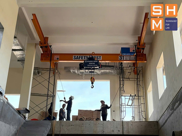 Cầu trục treo dầm đơn 3 tấn x 5,6m tại SHM