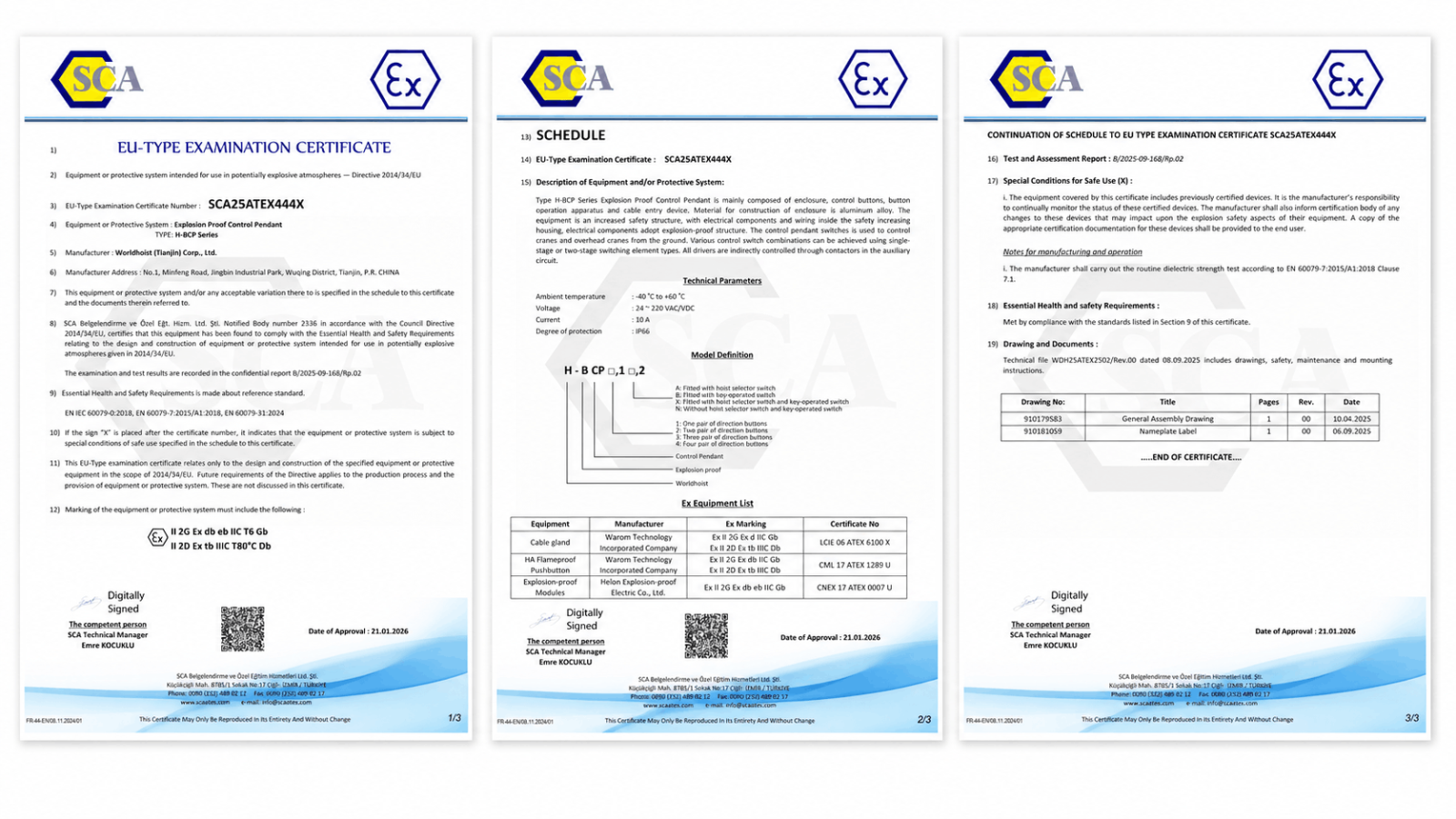 08 Flameproof Encoder ENB-YB EU-Type Examination Certificate and Annexes SCA25ATEX367X (2025.3