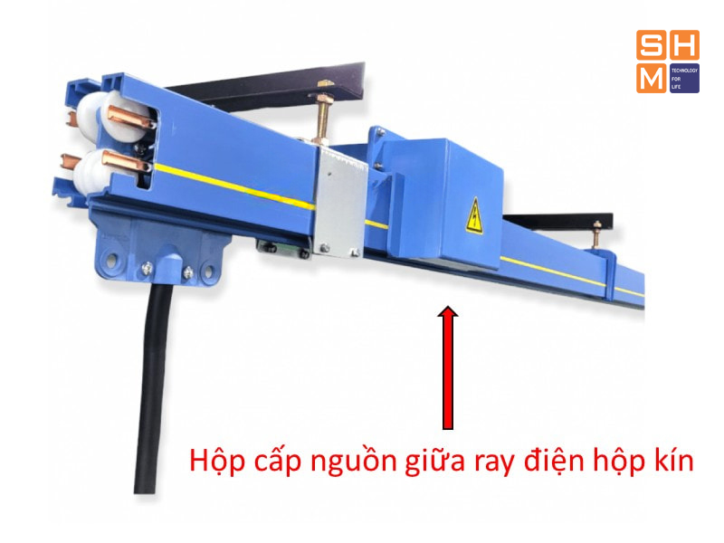 Hộp cấp nguồn giữa ray điện hộp kín