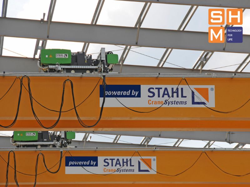 Cầu trục dầm đôi 70 tấn sử dụng động cơ STAHL của Đức
