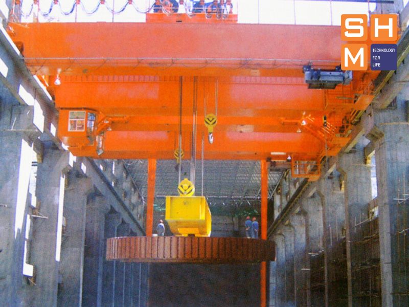 Cầu trục gian máy được ứng dụng cho các công trình thủy điện