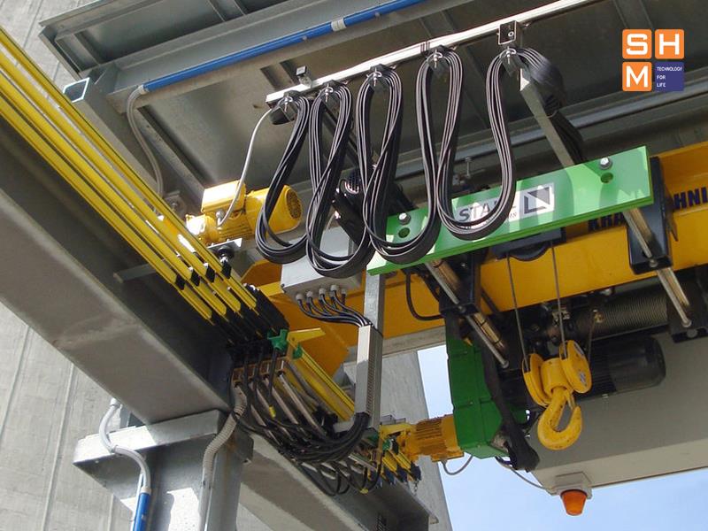 Tìm hiểu thiết bị điện cầu trục : Hệ thống cấp điện ngang