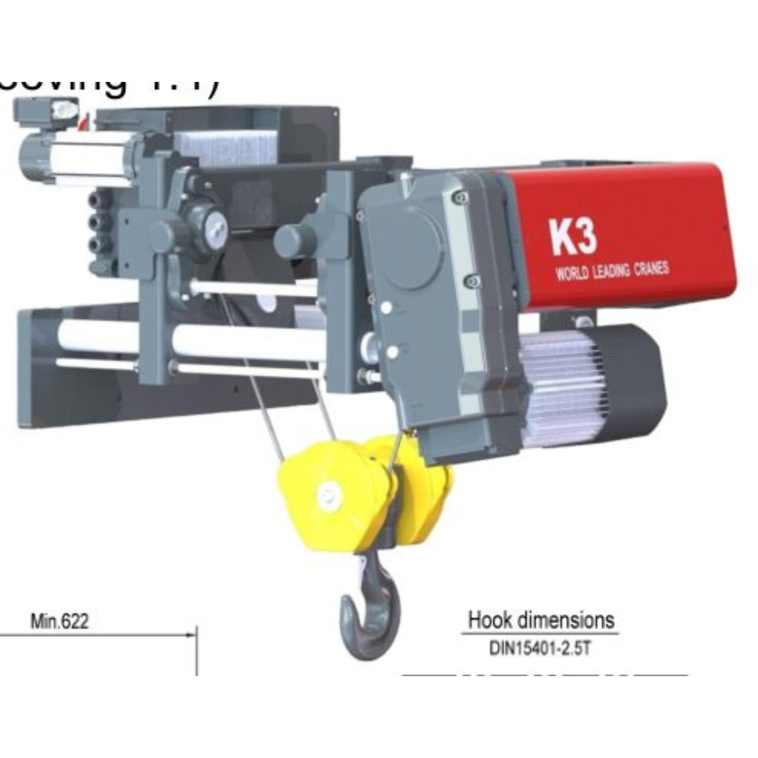Pa lăng dầm đơn dưới tiêu chuẩn World Hoist KNK3104
