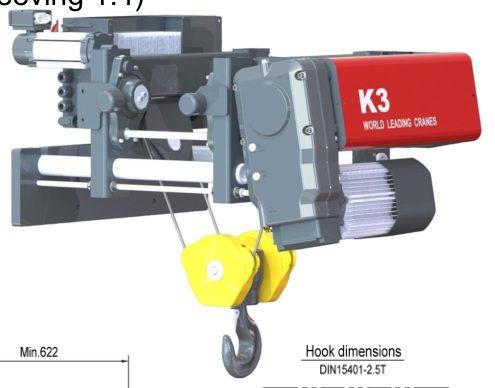Pa lăng dầm đơn dưới tiêu chuẩn World Hoist KNK3104
